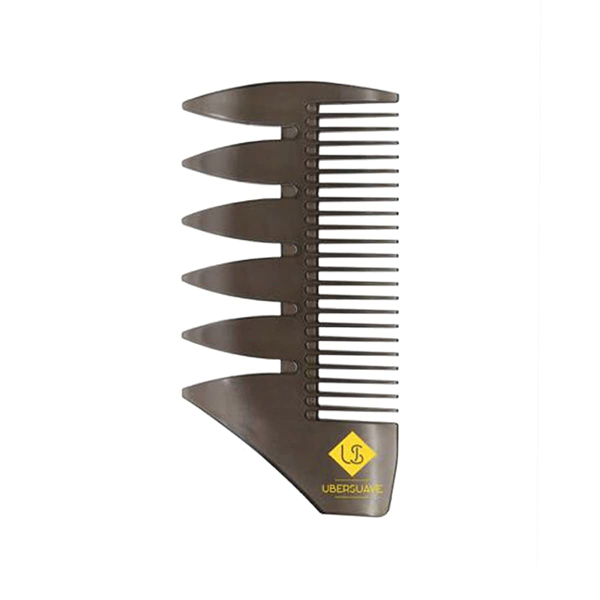 Ubersuave | Luxury Shuriken Plastic Comb | Designed For Men's Hair Styling | Wet & Dry Hair | Destroys Tangles | Ideal For Hair, Beard & Mustache | Strong Break-Resistant