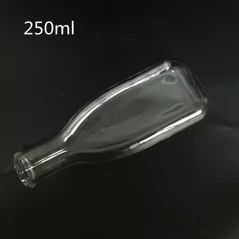 Matraz de vidrio de alto contenido en borosilicato Frascos de cultivo de vidrio en forma de berenjena 250 mL 500 mL Laboratorio(250ml)