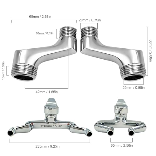 Adaptador de grifo de ducha con conector de ángulo ajustable 3