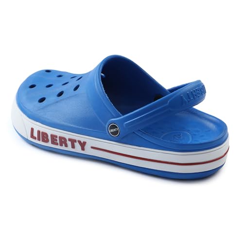 Image of Liberty A-HA LITEWALK Casual Slingback Clogs for Men with EVA Sole | Breathable and Lightweight | Soft Comfortable Footbed | Stylish Home Footwear | Slip On Comfort (Blue 7)
