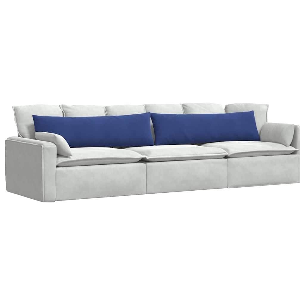 Cuscino Divano 2 Pezzi Blu Polizia in Tessuto a Coste 145x40 cm Federe Sfoderabili Imbottitura Poliestere per Soggiorno Camera da Letto Ufficio Design Moderno con Morbida Imbottitura