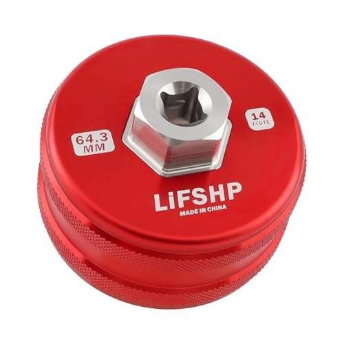 LIFSHP 64mm Oil Filter Wrench, 14 Flute for Toyota Camry, Tundra...