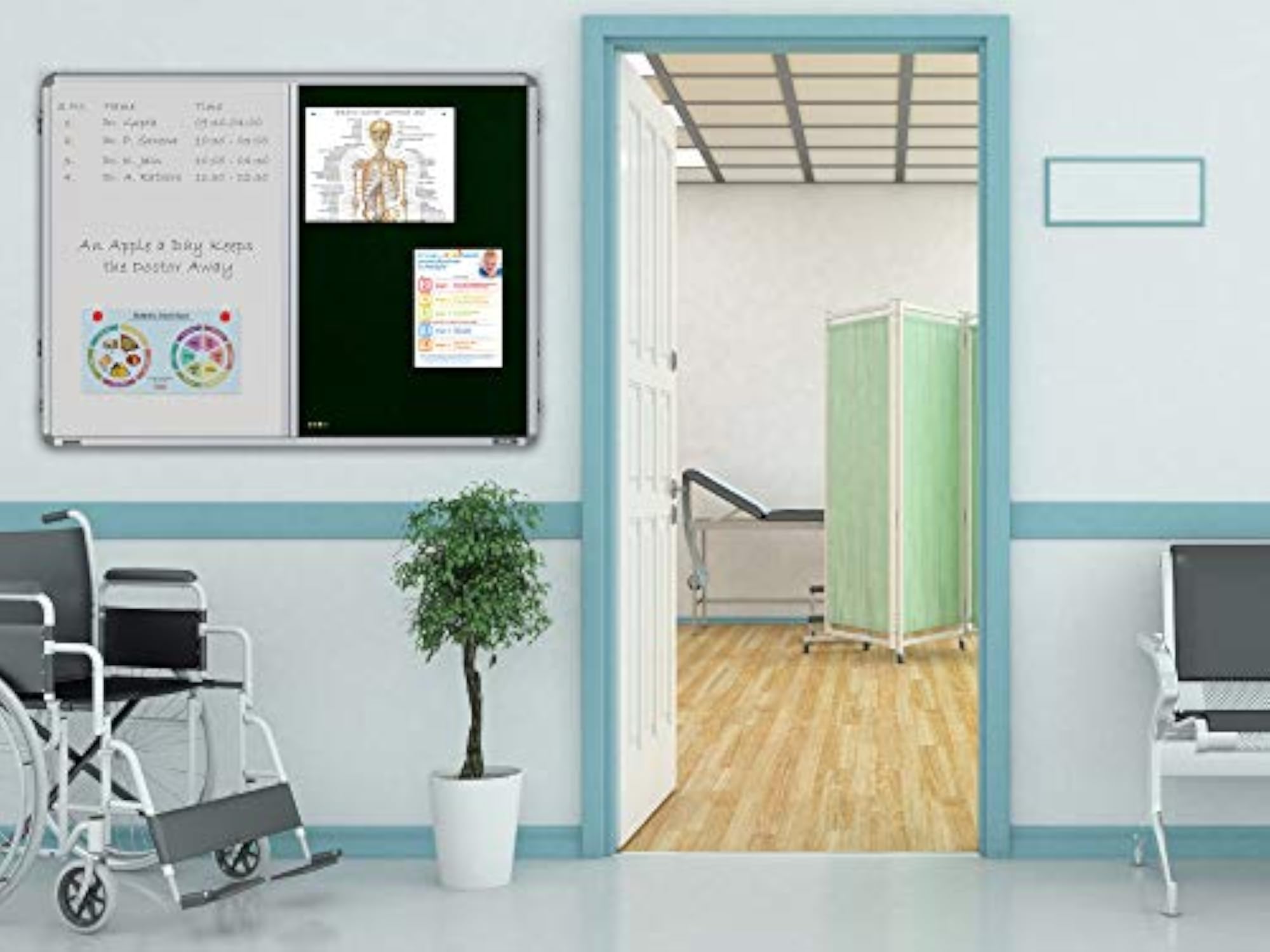 Prima Combination Board 2-in-1 Magnetic Whiteboard