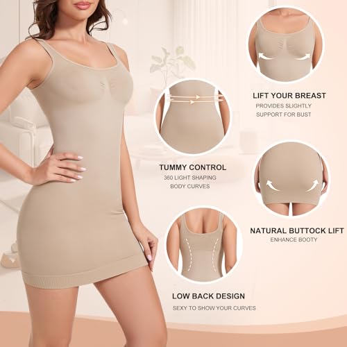 Image of Shapewear Slip Dress for Women Under Dress
