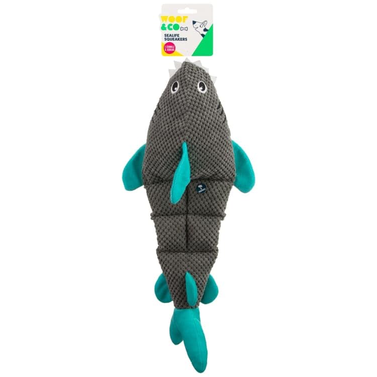 BargainsMania Wof & Co Sea Life Squeakers Dog Toy - Shark - Give Your Old Sea Dogs And Young Sailor Pups Some Play time With This Wof.