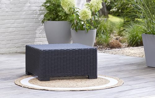 Keter Allibert California Coffee Table - Charcoal Grey for All Seasons - Image 2
