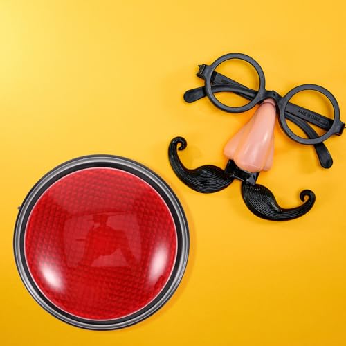 Gadpiparty Sprechender Knopf Aus Kunststoff Rap-Airhorn-Sound-Knopf Hip-Hop-Air-Horn-Trick- Mit Lichteffekt Lustige Krachmacher Rot