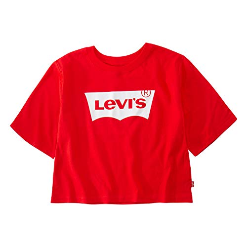 Image of Levi's Girl's Cotton Regular Fit All Over Print High Rise Top
