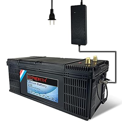 KEPWORTH 12V 200Ah Lithium Iron Battery LiFePO4 Deep Cycle Batteries, Built-in BMS, 5000+ Cycles, 10 Years Life,Perfect for RV, Solar Power System, Home Storage Outdoor Camping