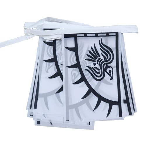 Image of AZ FLAG Viking Raven 6 meters BUNTING Flag 20 flags 9'' x 6'' - Scandinavia STRING flags 15 x 21 cm
