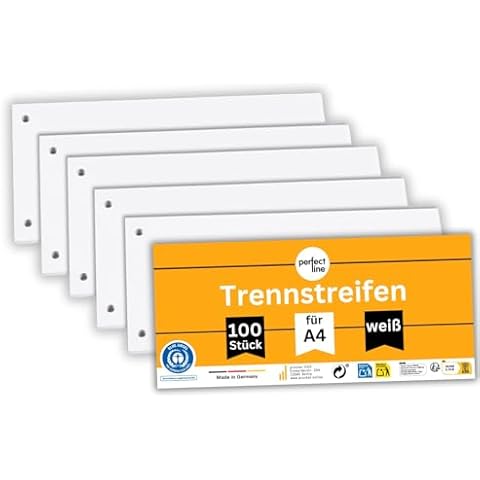 Perfect Line 100 Recycled A4 Divider Strips Cover