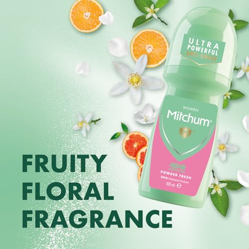 Mitchum Roll-On Anti-perspirant Powder Fresh, 3.38 Ounce