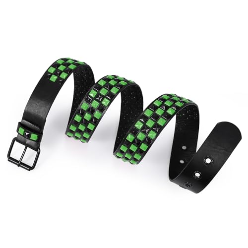 Image of Studded Belt for Women and Men Goth Metal Punk Belt Scene Style Cool Belts for Jeans