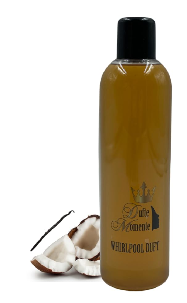 Dufte Momente Whirlpool Duft Kokos-Vanille 260 ml exotisch & cremig schaumfrei für Whirlpool & Badewanne vegan & Made in Germany