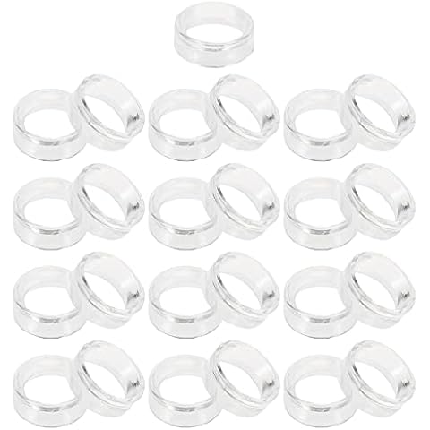 Artibetter 25Pcs Round Acrylic Stands Ring Display Stand Clear Spheres Ring Acrylic Display Holder for Golf Ball Marbles Collections Cover