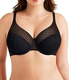 Minimizer Bras for Women Full Coverage Plus Size Bras with Underwire Support for Large Breasts, 36D, Black