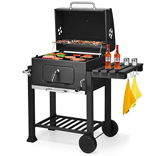 Giantex BBQ Charcoal Grill Portable Barbecue Grill for Lawn Picnic Backyard Balcony Outdoor