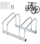 ガービー(Garvee) 自転車スタンド 亜鉛メッキ 2台用 転倒防止 自転車 収納 ディスプレイ 駐輪 ラック 強風対策 頑丈 置くだけ 屋外 室内 | 防錆 倒れない 16~28インチ対応 ...