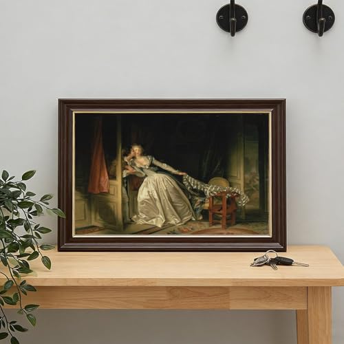 Tableau Le Baiser Dérobé Fragonard - Solution déco murale prête à poser pour grand mur