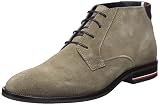 Tommy Hilfiger Herren Stiefel Signature Hilfiger Suede Boot aus Wildleder, Beige (Nomad), 43 EU