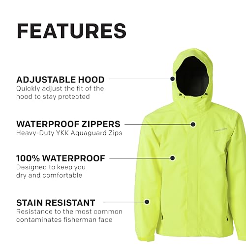 Grundens Men’s Full Share Jacket | Waterproof, Breathable, Hi Vis Yellow, 3X-Large4