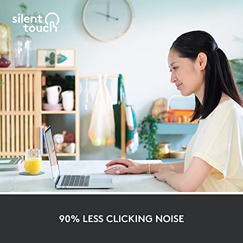 Image of Logitech Signature M650 Wireless Mouse - for Small to Medium Sized Hands, 2-Year Battery, Silent Clicks, Customisable Side Buttons, Bluetooth, for PC /Mac /Multi-Device /Chromebook - Rose