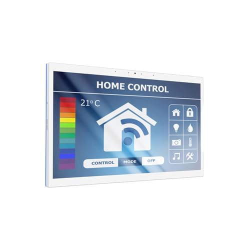 Image of 15.6 Inch Embedded Android 14 POE Tablet Smart Home Control Panel Wall Mount Touch Screen Display, WiFi 6,BT,RJ45,RS485,with LED Lights (White Color)