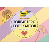 folia 6604 - Tonpapier & Fotokarton PASTEL, DIN A6, Block mit 130 g/m² Tonpapier und 300 g/m² Fotokarton, 60 Blatt in 10 Farben, zum Basteln, Verzieren und Dekorieren