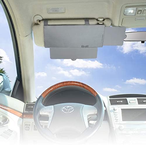 WANPOOL Car Visor Sunshade, Car Visor Anti-Glare Sunshade Extender for Front Seat Driver or Passenger - Grey 1 Piece