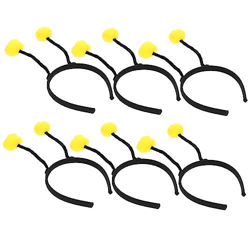 CALLARON 6 Diademas De Bolas De Pelo Para Mujer Y Niña Accesorios Para El Cabello Diademas Anudadas Para Fiestas Diademas De Tela No Tejida Amarilla