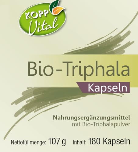 KOPP Vital® Bio-Triphala | 180 Kapseln | 107 g | natürliche Qualität und Reinheit | hochdosierte Triphala | Bio-Anbau | Ayurveda | vegan – Bild 4