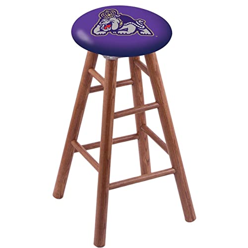Holland Bar Stool Co. Oak Bar Stool in Medium Finish with James Madison Seat by The