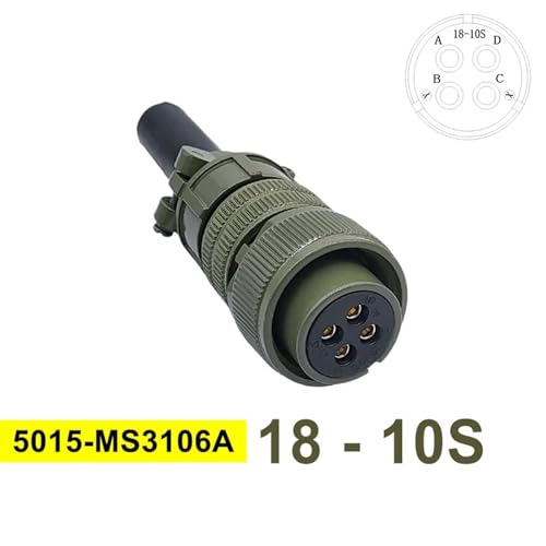 Conector circular MIL-C 5015 enchufe militar MS3106 18S-11 para panel MS3108 2