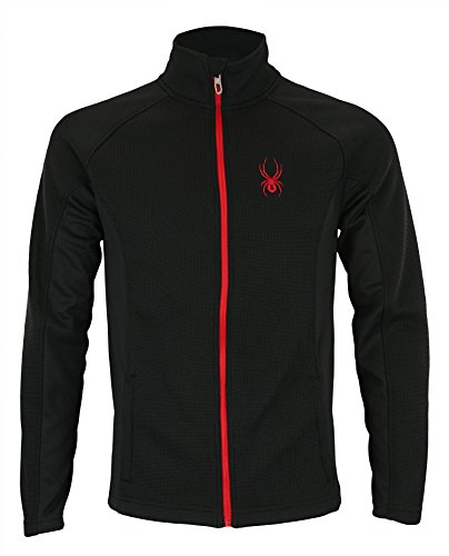 Spyder Men's Constant Full Zipper Sweater, Black, Small2