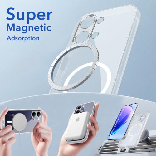 Image of Jkobi Lifetime Anti-Yellow MagSafe Compatible Clear Back Cover Case for Vivo Y05 4G | Vivo T5 Lite 5G (Sleek Hard Crystal | Shockproof and Camera Protection)