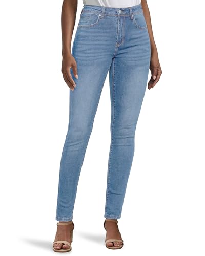 LookbookStore Women Pants High Waisted Skinny Jeans for Women Light Blue Jeans for 2025 Stretchy Skinny Womens Trousers Womens Jeggings Tummy Control Size X-Large Size 16 18