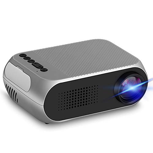 Mini Projector, LED Pico Projector Full HD 1080P Supported, Pocket Video Projector Compatible with PC TV DVD iPhone iPad USB TF AV HDMI, Home Theater Outdoor Projector for Movie Games Gifts for Kids