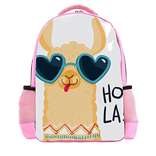 Mochila infantil para niños, linda mochila escolar con alpaca para llevar regalos de Navidad, mochila ligera para niños y niñas