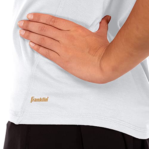 Camiseta Blanca para Mujer Transpirable de Cuello En V con Espalda Cruzada Franklin Sports 6