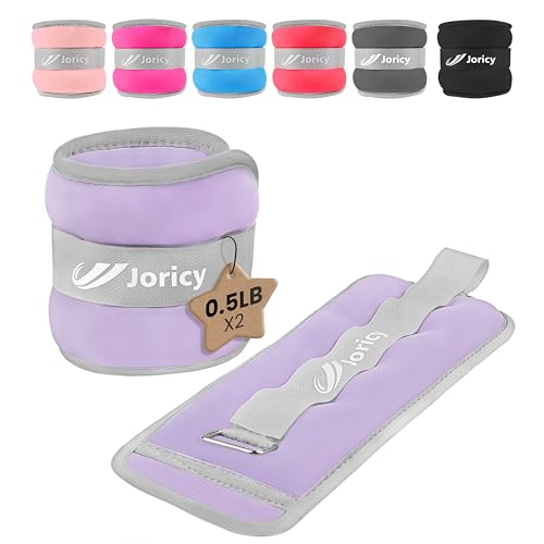 JORICY Adjustable Light Purple Ankle Weights