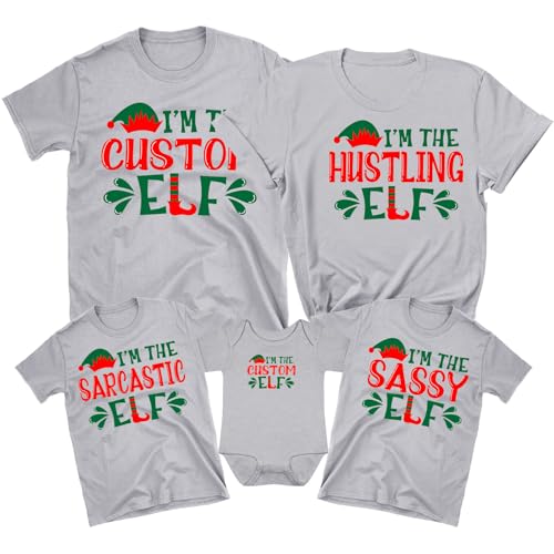Elf Family Christmas Shirts, Family Christmas 2024 Matching Group Elf Shirt, Customize Cousins Crew Outfits4