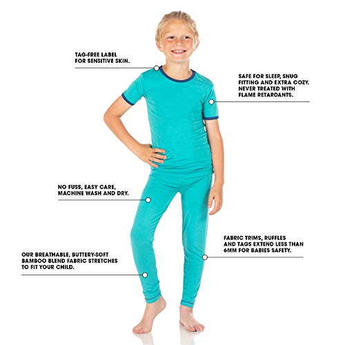 Kickee Pants Full Of Hearts Two Piece Pajamas Set, Long Sleeve, Long Pants, Snug Fit Pajamas (Natural Hearts - 2T) #TOP6