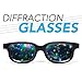 SoJourner Bags Light Diffraction Prism Glasses - Rave Halloween Festival Glasses I Special Effect Refraction for Festivals & More