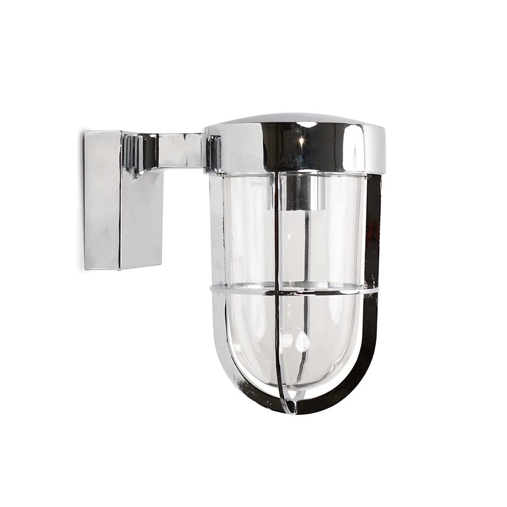 Valuelights Unisex Silver Fanar Lantern Ip44 Rated Bathroom Outdoor Wall Light With Led Bulb In