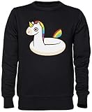 Doux et respirant Capzy Unicornio Flotador Negro Jersey Sudadera Unisexo Hombre Mujer Black Unisex Jumper