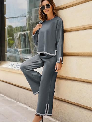 Image of ALL YOURS Women's Contrast Piping Top with Trousers Co-Ords Sets