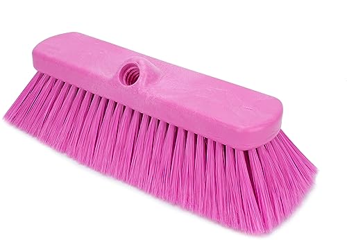 Image of SPARTA 41278EC26 Flo-Thru Plastic Wall Scrub Brush, Equipment Brush With Soft Nylex Bristles For Industrial Kitchens, Hospitals, Commercial Cleaning, 4 Inches, Pink
