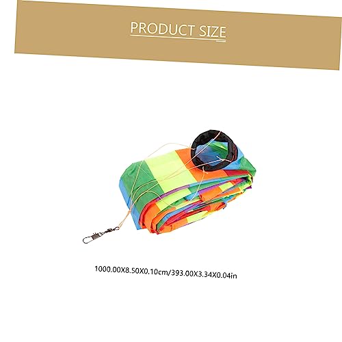 Yardwe Colorful Kite Tail Flat Ribbon Streamers Decorative Long Tail Accessory for Outdoor Flying Easy to Install and Fold Bright Rainbow Colors for Eye Catching Kite Decoration and2