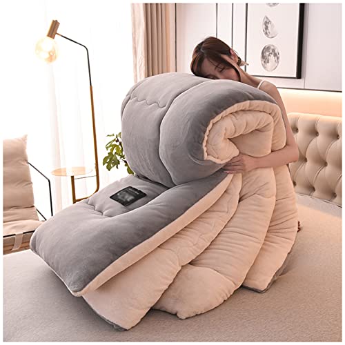 ZTGL Manta Cama 150/180/220 Invierno Manta Sofa Grande Polar Reversible de Franela Manta Sofa Gruesa Edredón De Plumón De Microfibra Suave y Borreguito