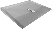 Vista 4 de Fundas de plástico con cierre de botón y cordel para guardar documentos (12 fundas de tamaño carta), de JAM Paper, Gris humo